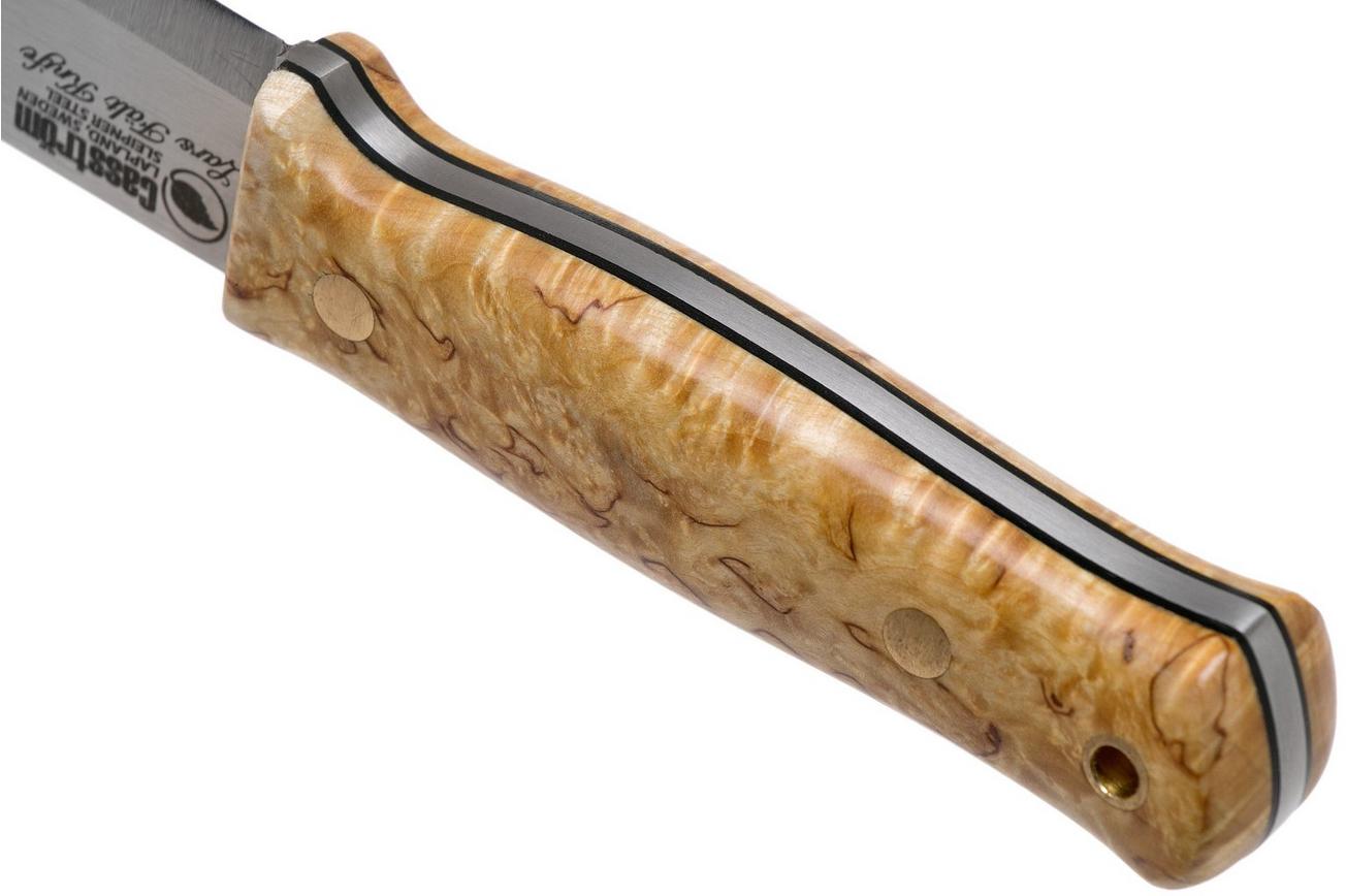 Casström Lars Fält Knife bushcraftmes Curly Birch, Sleipner, 11804, rechtshandig
