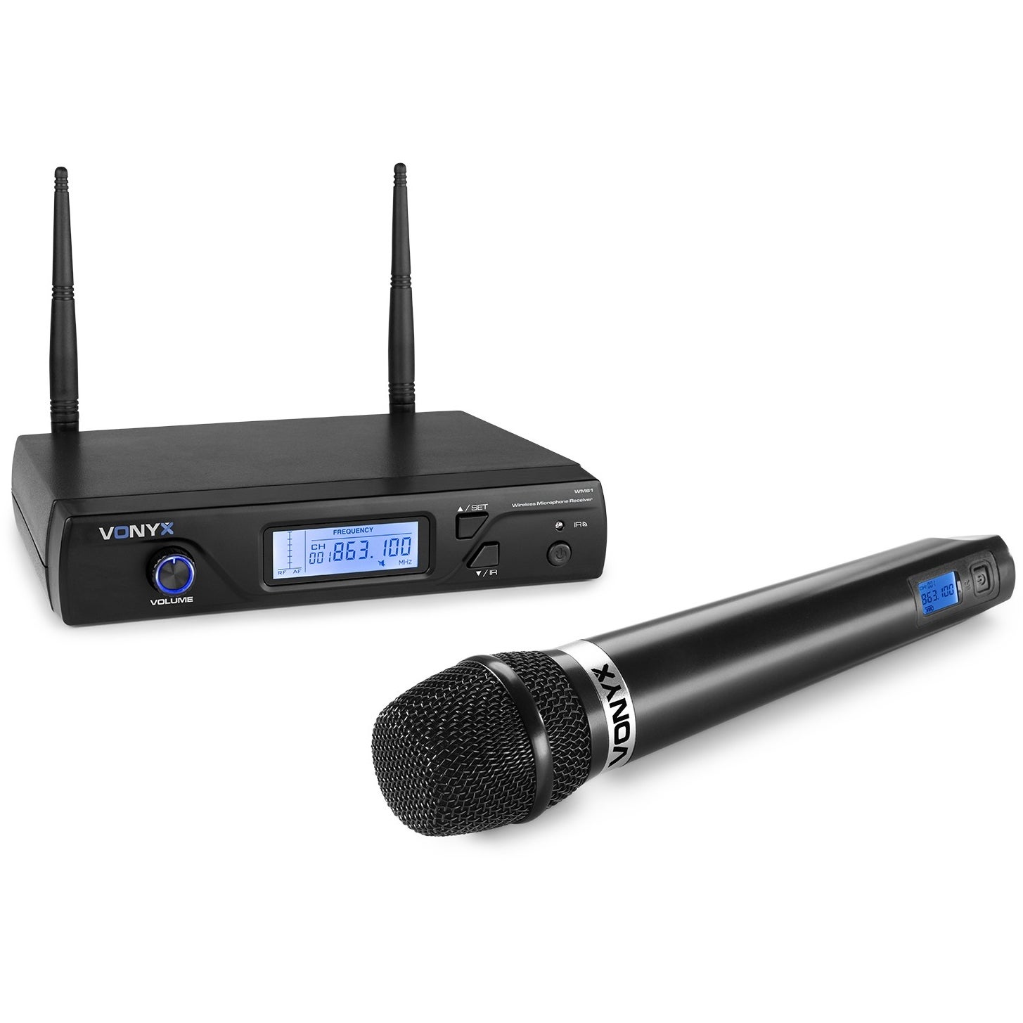 Vonyx WM61 UHF 16-kanaals draadloos microfoonsysteem (863 - 865 Mhz)