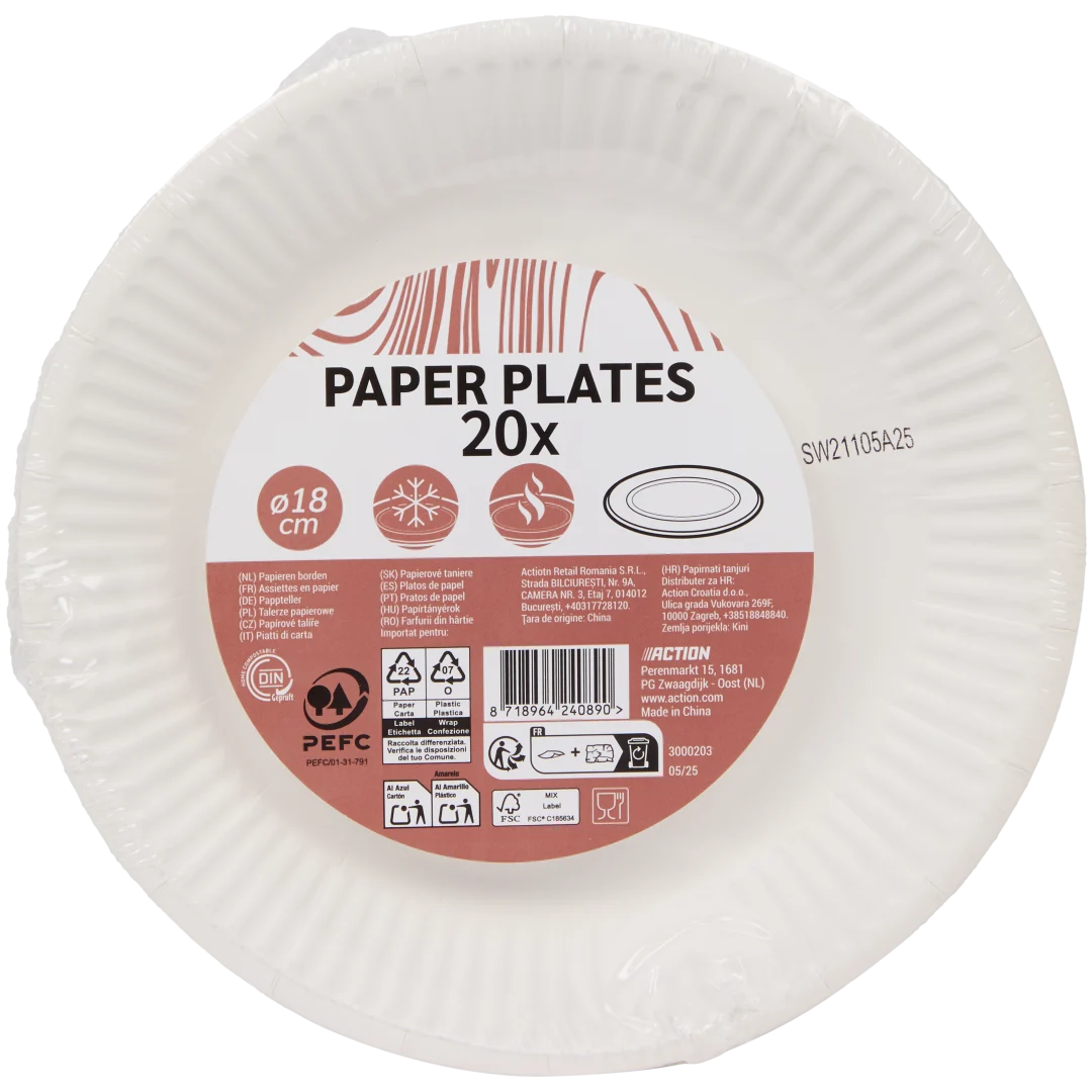 Assiettes en carton