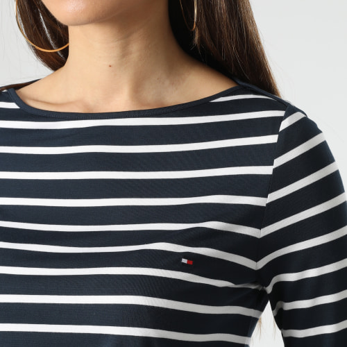 Tee Shirt Manches Longues Femme Heritage Boat 2042 Bleu Marine