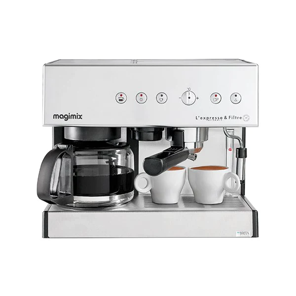 Cafetière Expresso et filtre automatic chrome mat 1,4 L 11423 Magimix
