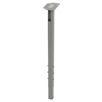Duraline meubelpoot vierkant metaal grijs 30x30 mm verstelbare hoogte