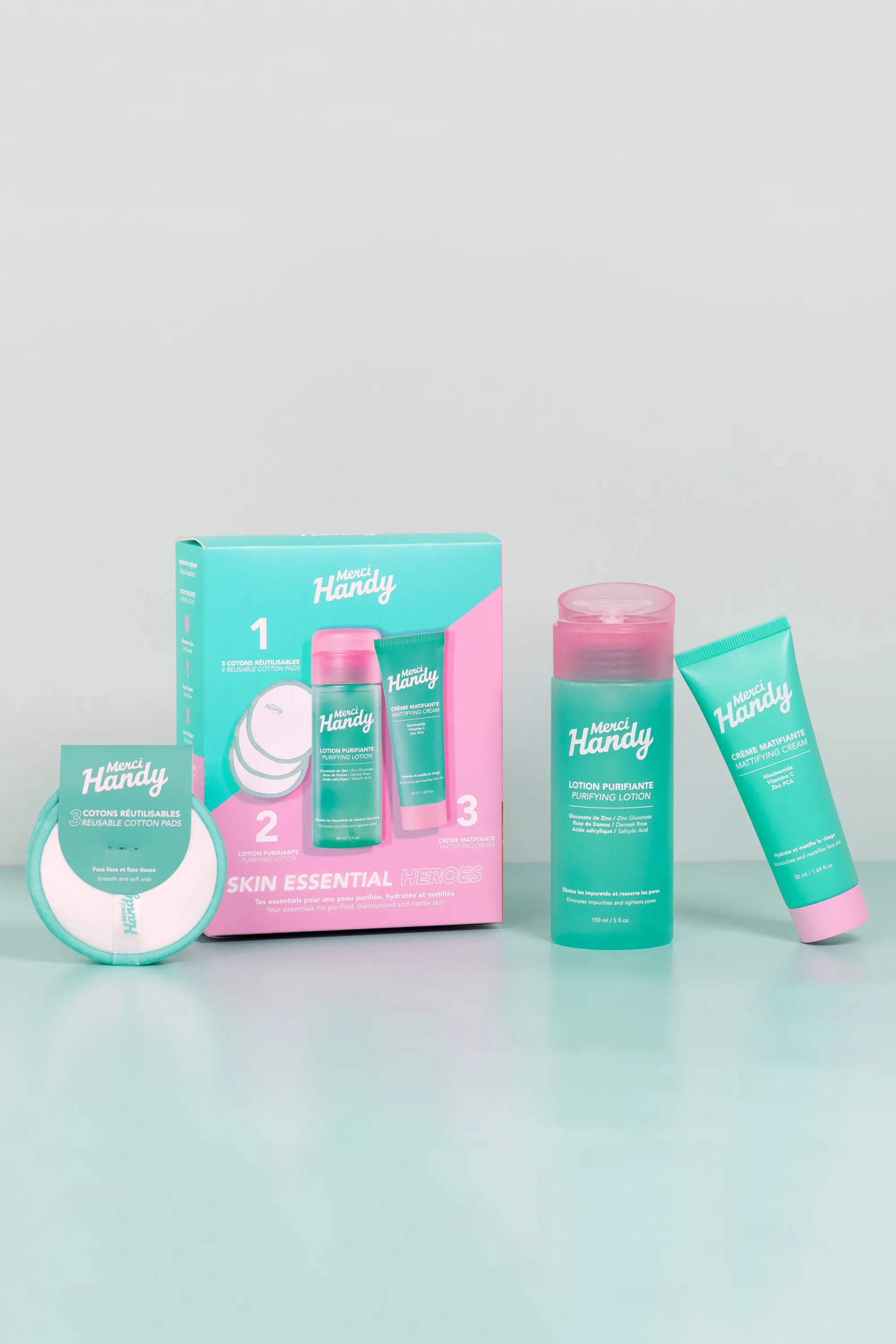 Merci Handy Kit essentiels visage Skin Essential Heroes-200 ml