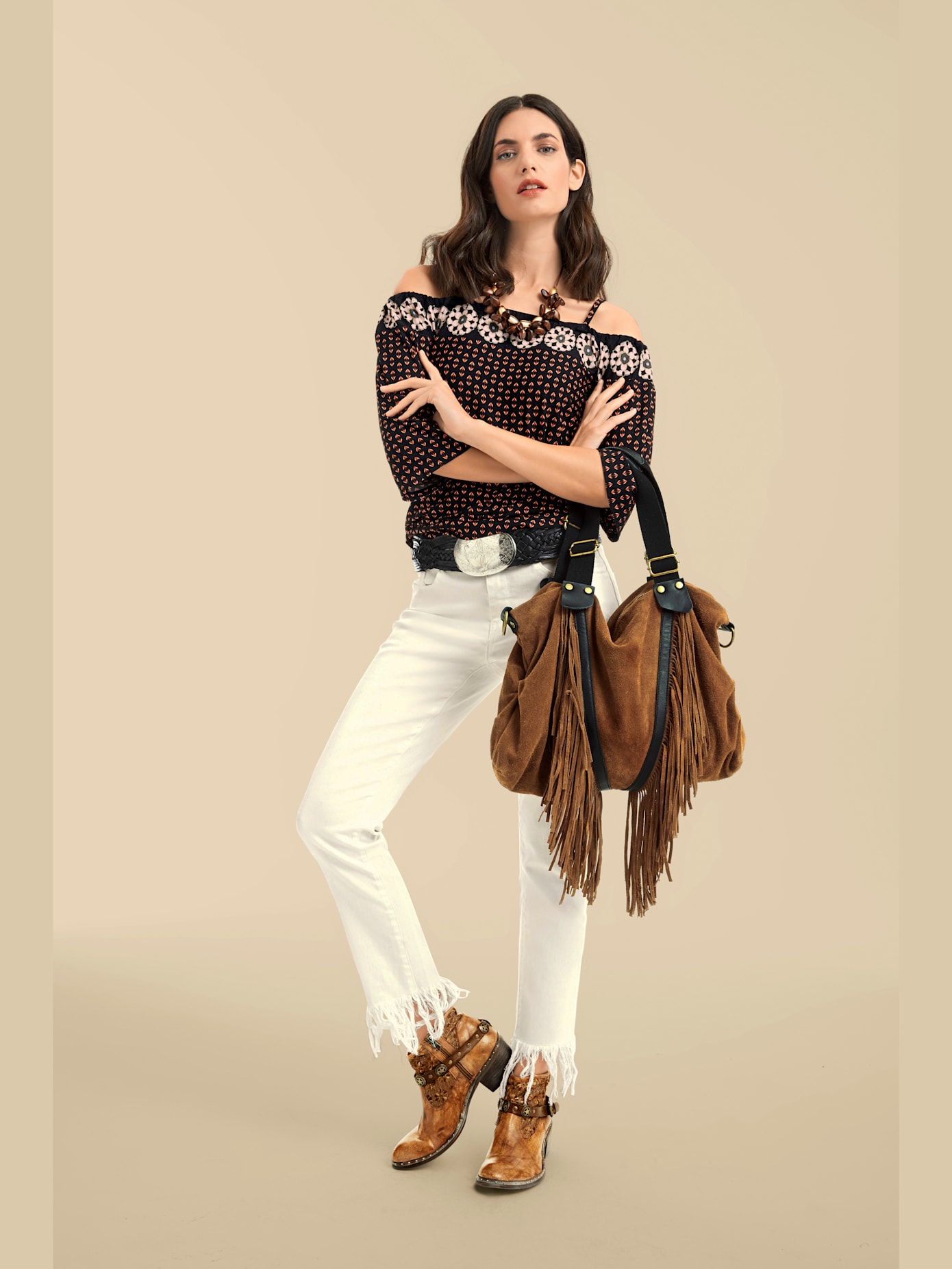 Sac franges et effet bicolore