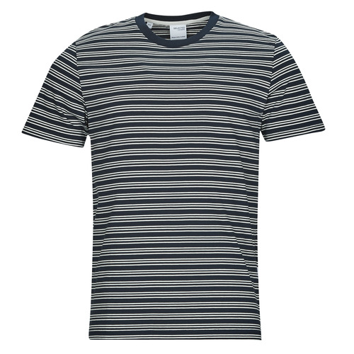Selected - SLHANDY STRIPE SS O-NECK TEE W - Marine / Blanc