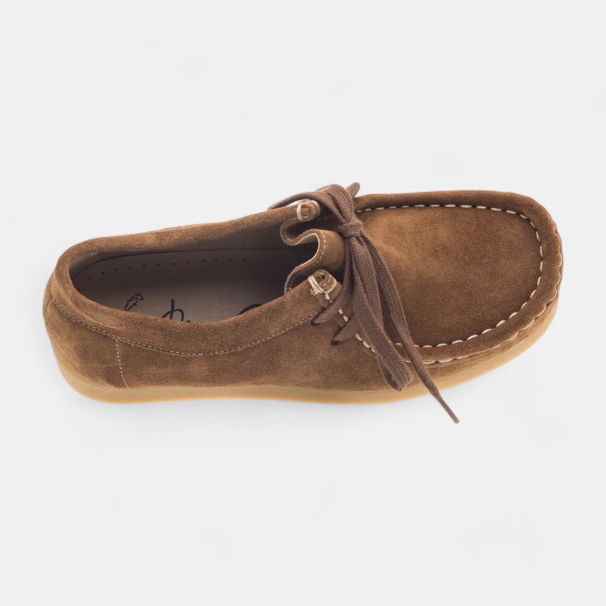 Derbies Femme en cuir cognac