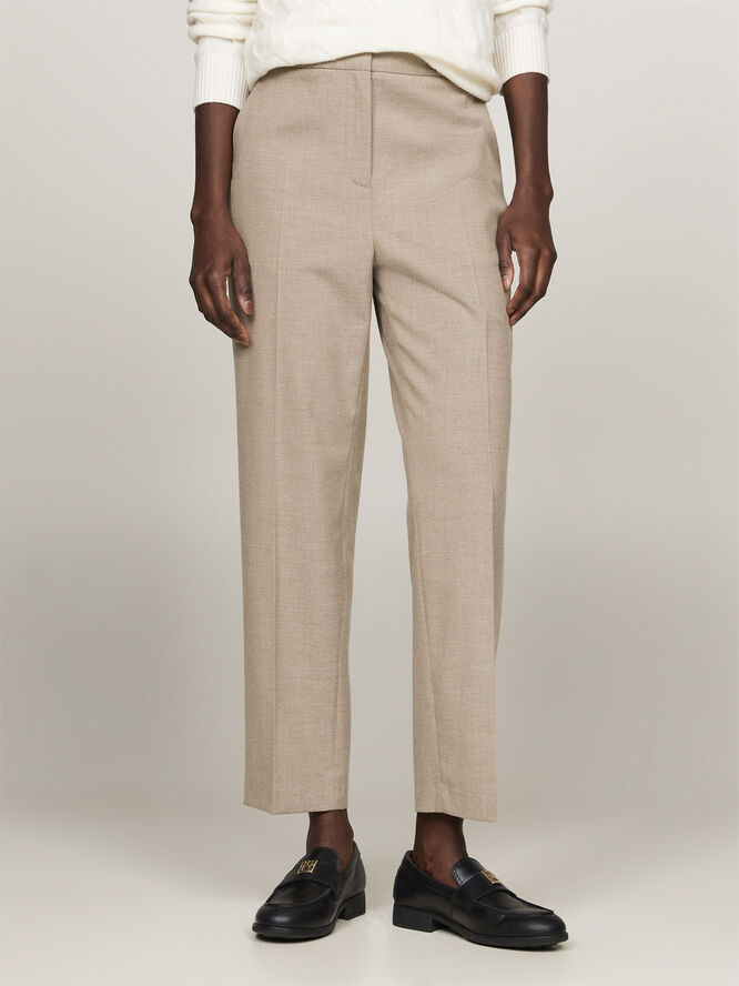 Tommy Hilfiger FLANNEL SLIM STRAIGHT PANT Classic beige heather