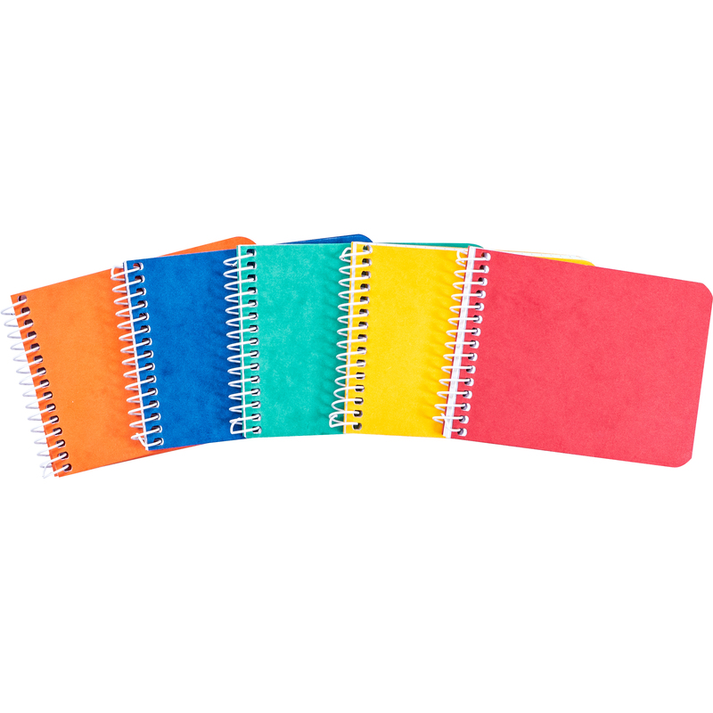 novooo Professional Spiralheft, 101 x 76 mm, kariert 4 mm, assortiert