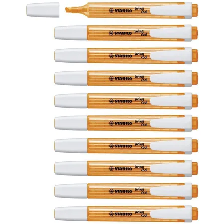 Textmarker - STABILO swing cool - 10er Pack - orange