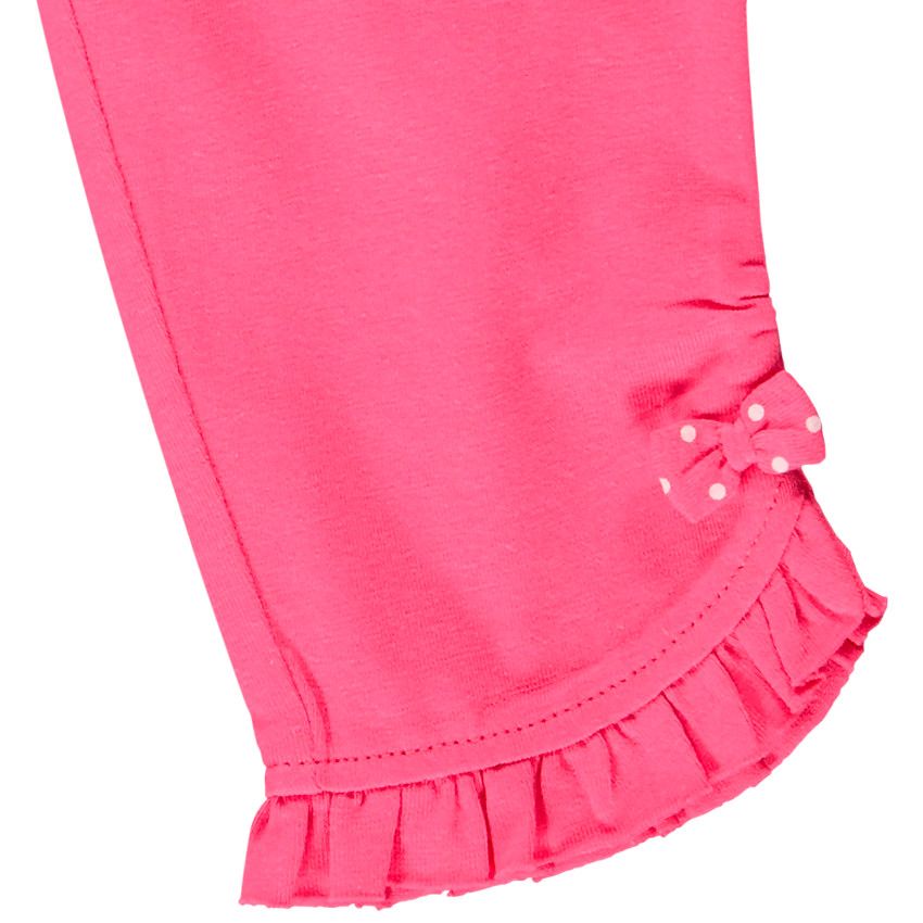 Corsaire uni avec noeuds fantaisie pour bébé fille - Fuchsia