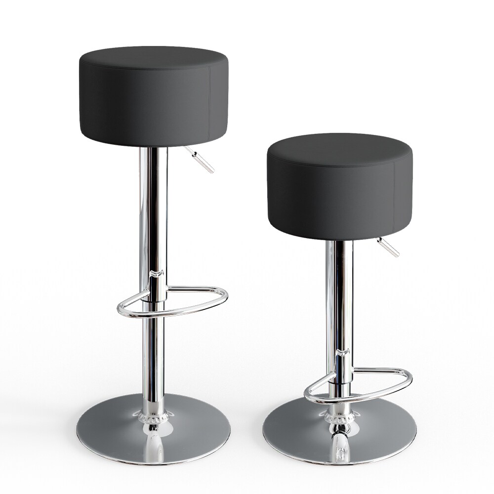 Vicco Design Barhocker 2er Set Schwarz Schminkhocker höhenverstellbar Drehstuhl