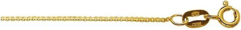 YO&NO - Ketting  - Goud  - Venetiaans - 0.8mm -  42cm - Sieraden vrouw - Heren - 14k - 585 Goud