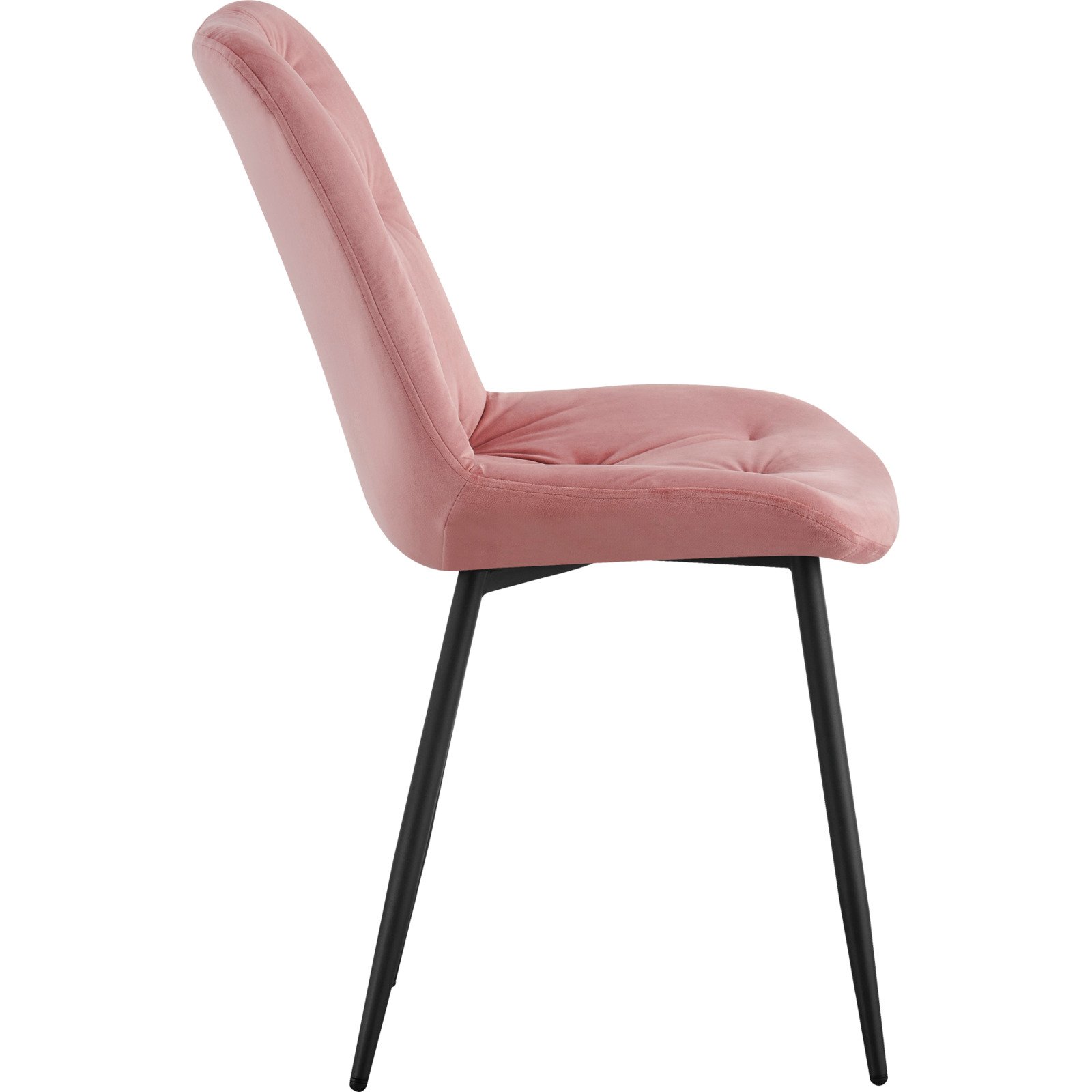 Polsterstuhl Roman Samtvelours rose