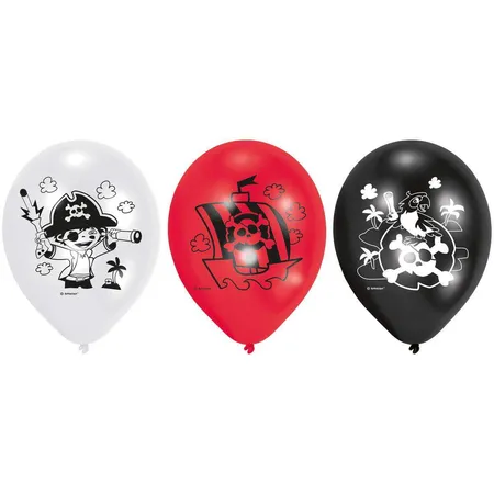 amscan Latexballons Pirat 6 Stück