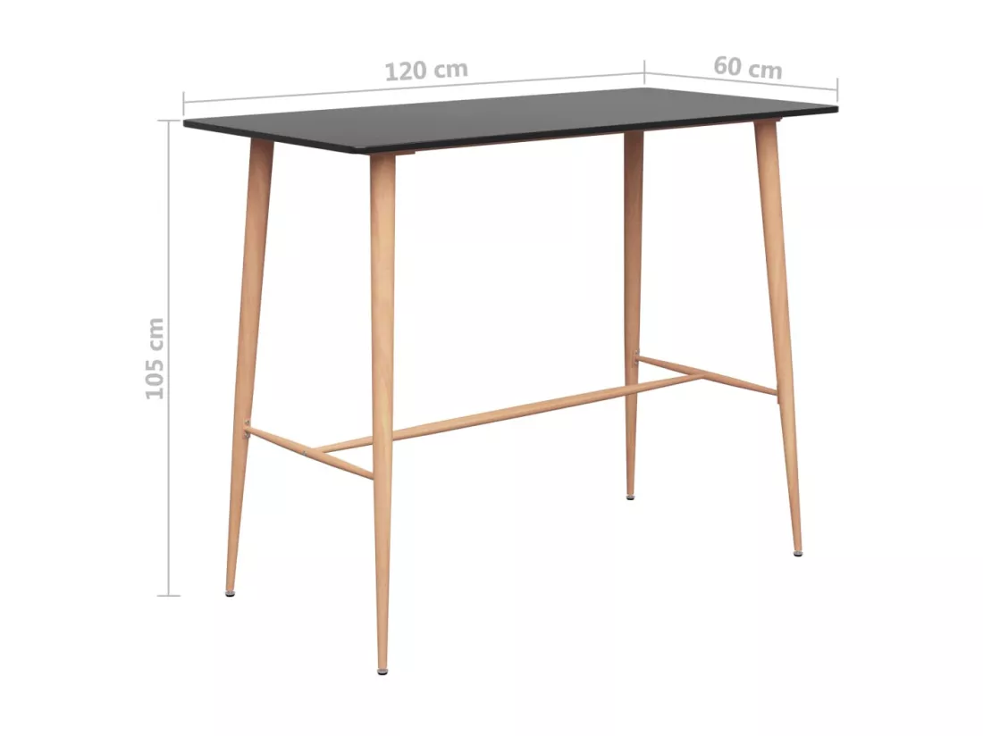 Ensemble de bar 7 pcs Noir et blanc