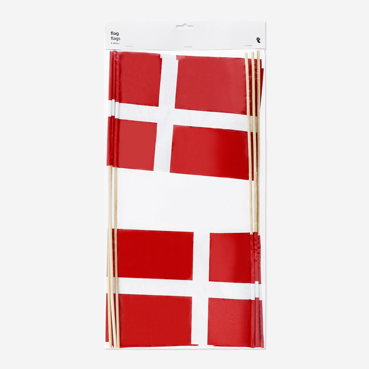 Flag. Danmark. 6 stk