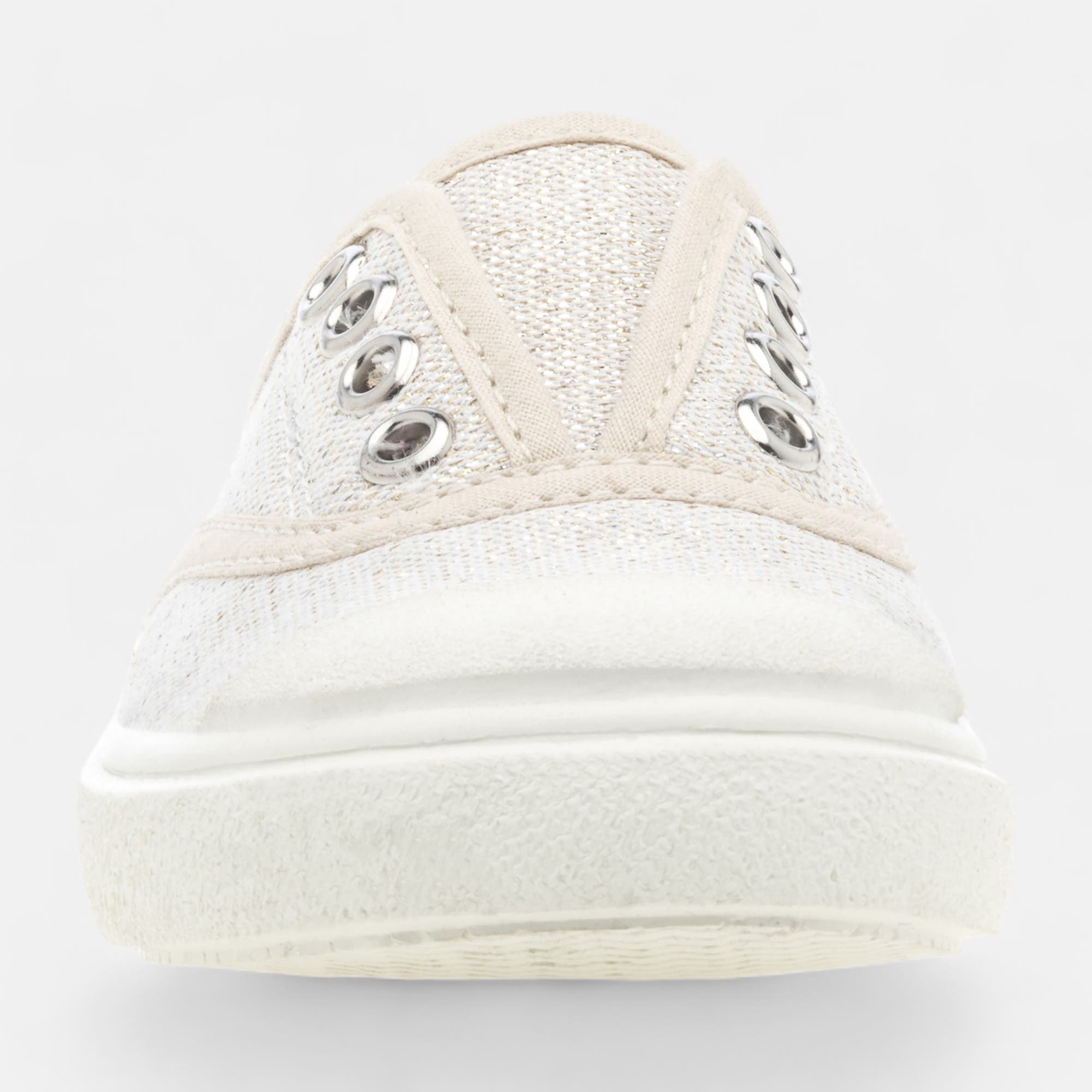 Baskets en toile Fille argent