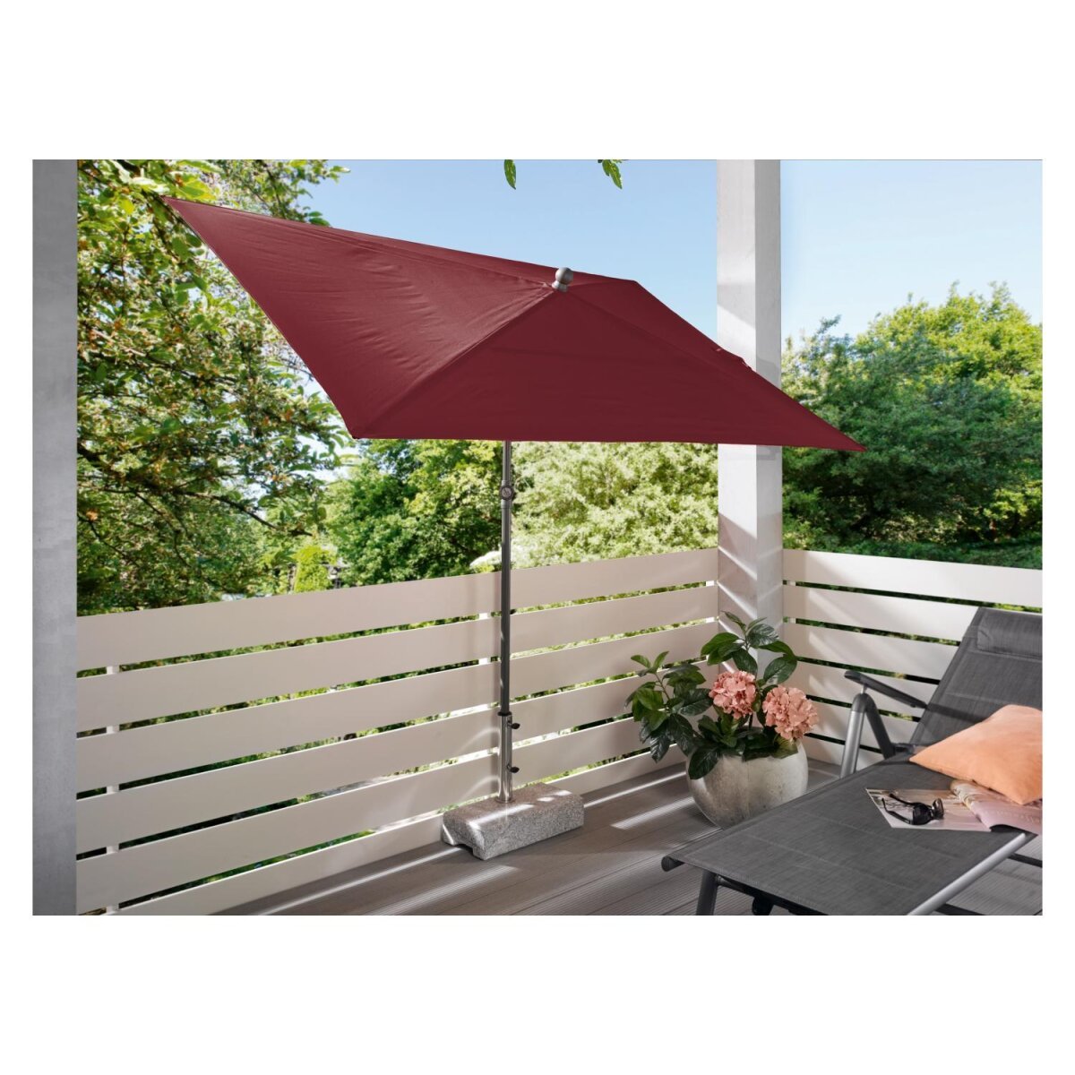 LIVARNO home Sonnenschirm, 210 x 140 cm, rechteckig - B-Ware