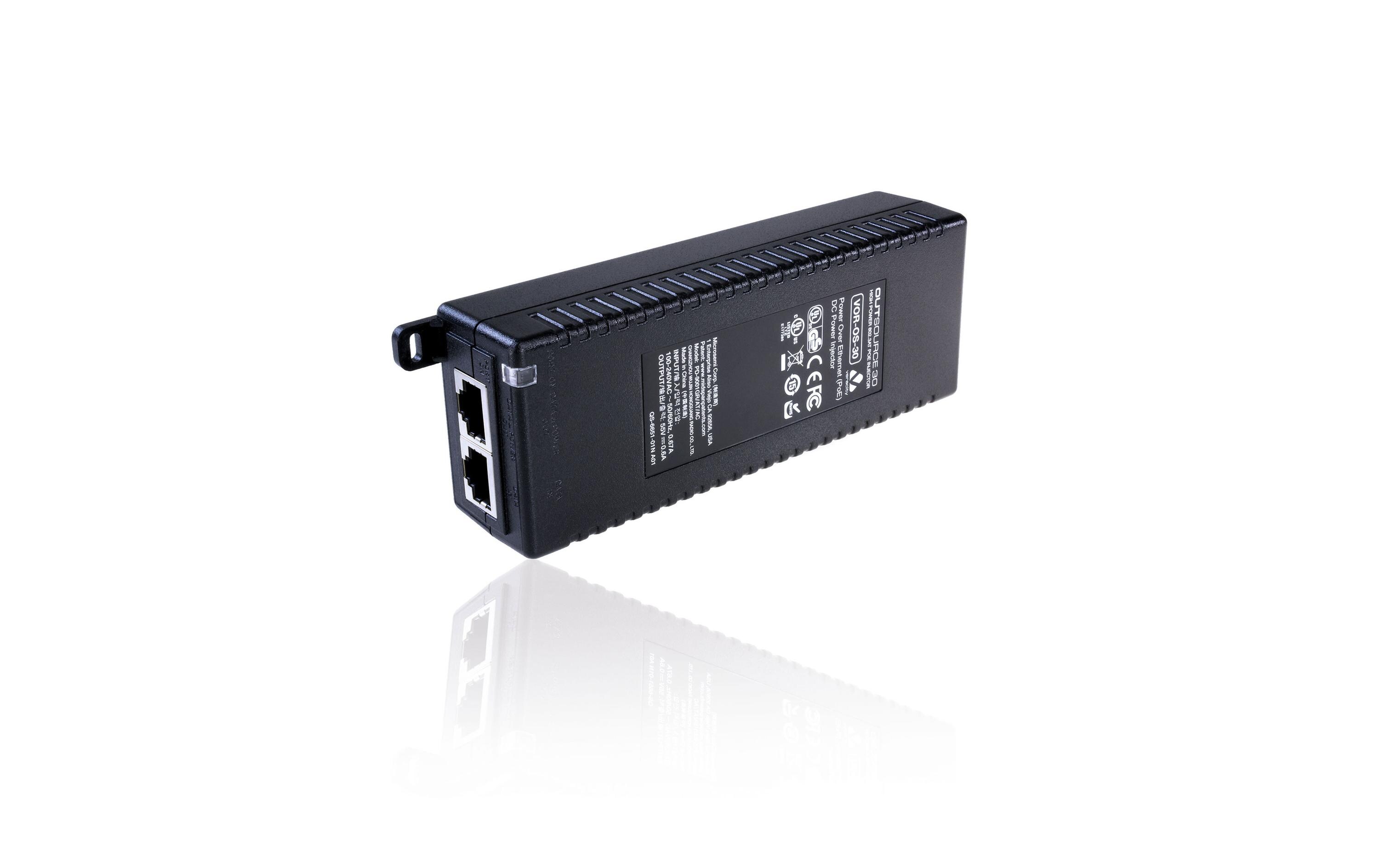 PoE+ Injector OUTSOURCE 30 30WMidspan 30W POE Plus Injektor (inkl. Netzkabel)