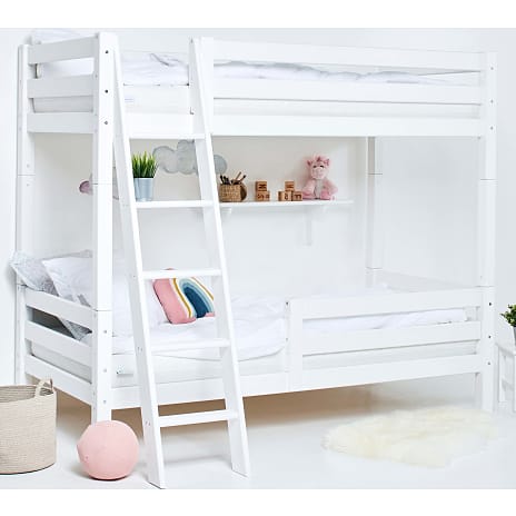 Hoppekids ECO Luxury høj køjeseng med sengehest og skrå stige 90x200 cm