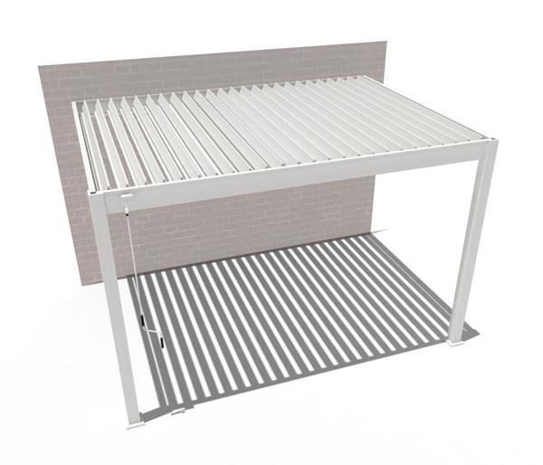 Weide Deluxe Wandpergola Voll-Alu, ca.