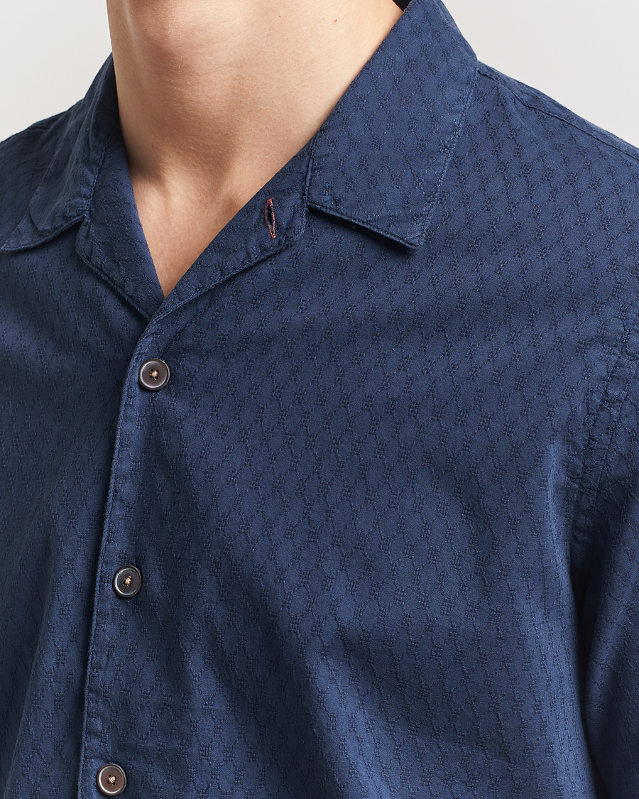 PS Paul Smith Structured Short Sleeve Shirt Navy