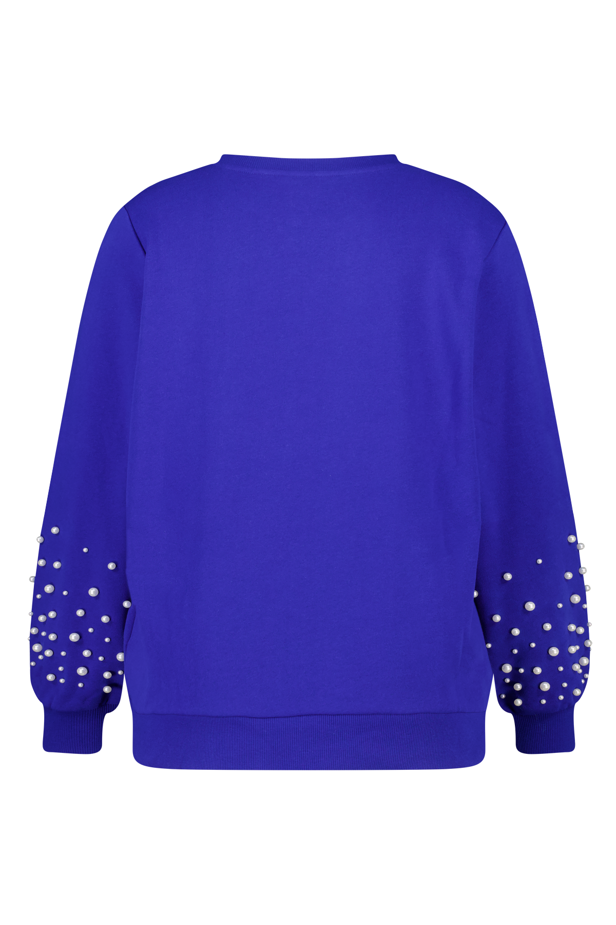 Sweater met parel detail Kobalt blauw
