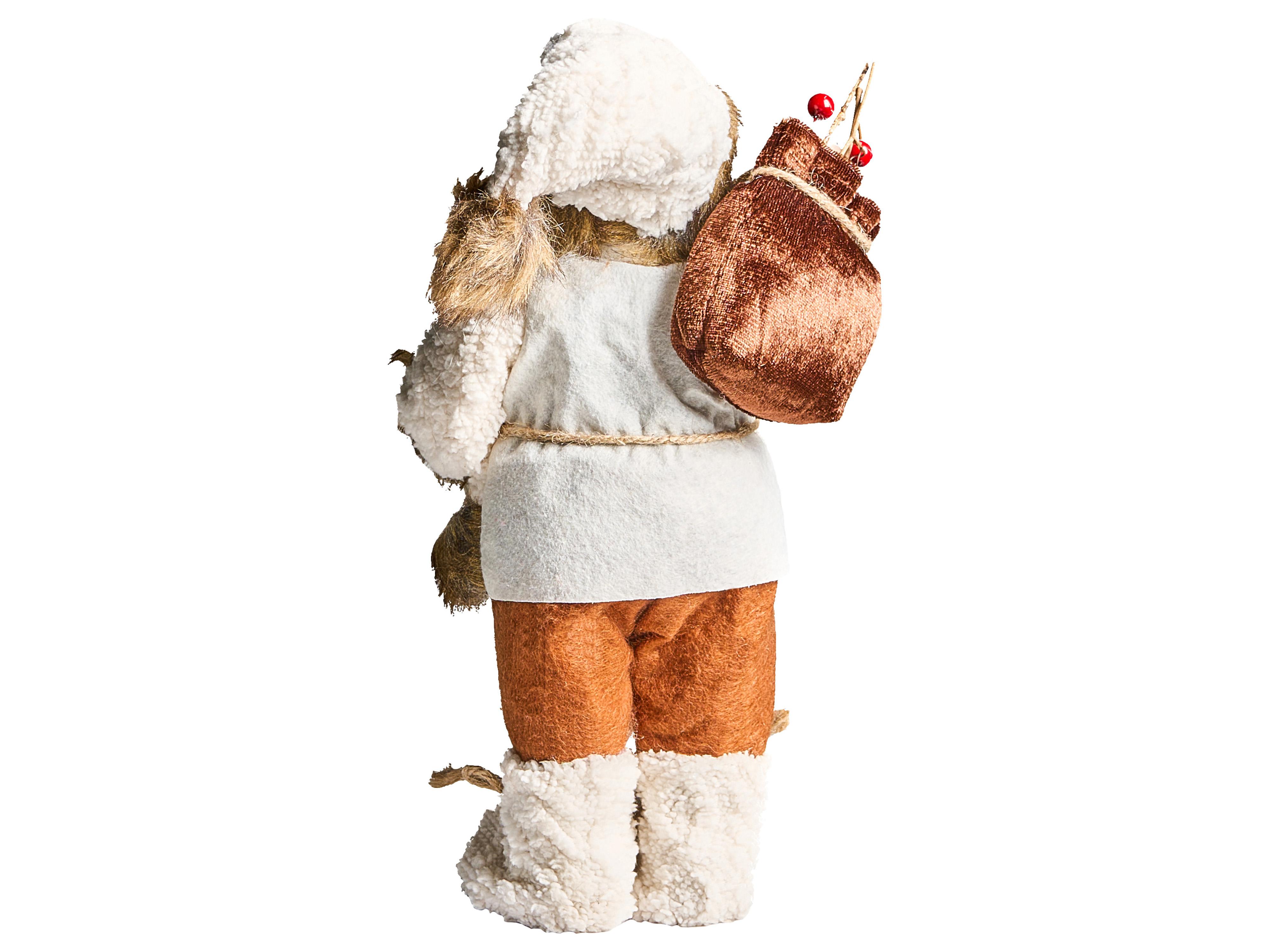 Kerstdecoratie SVARTEVATNET Kerstman 37 cm Bruin/wit