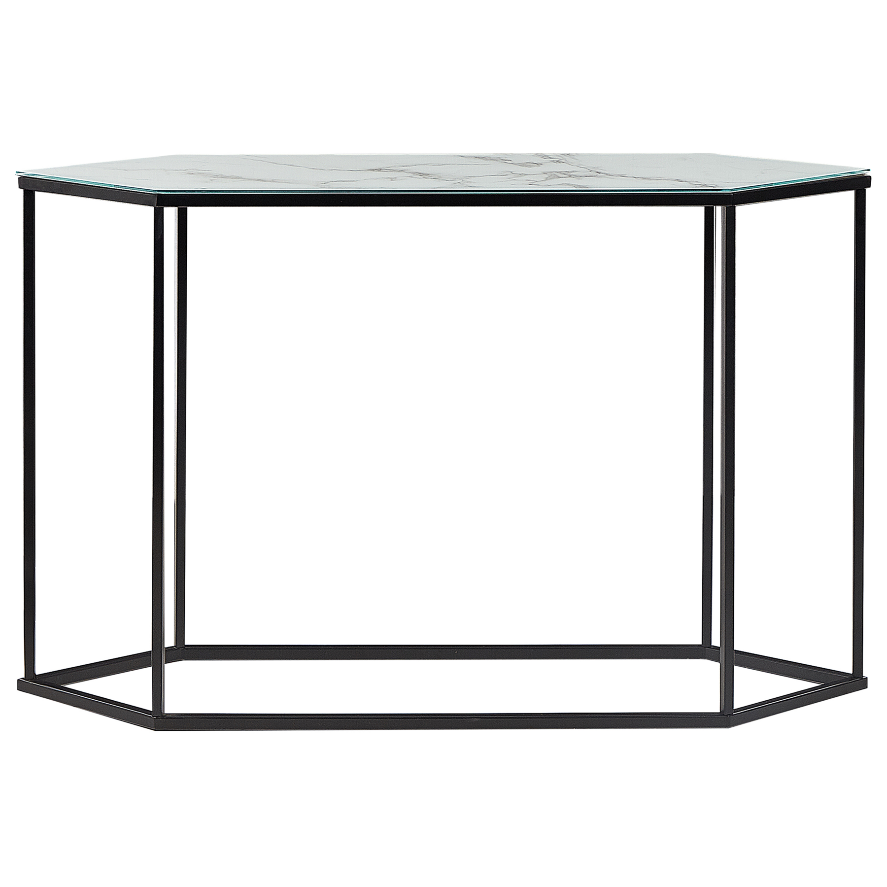 Beliani - PERRIN - Consoletafel - Wit - Veiligheidsglas