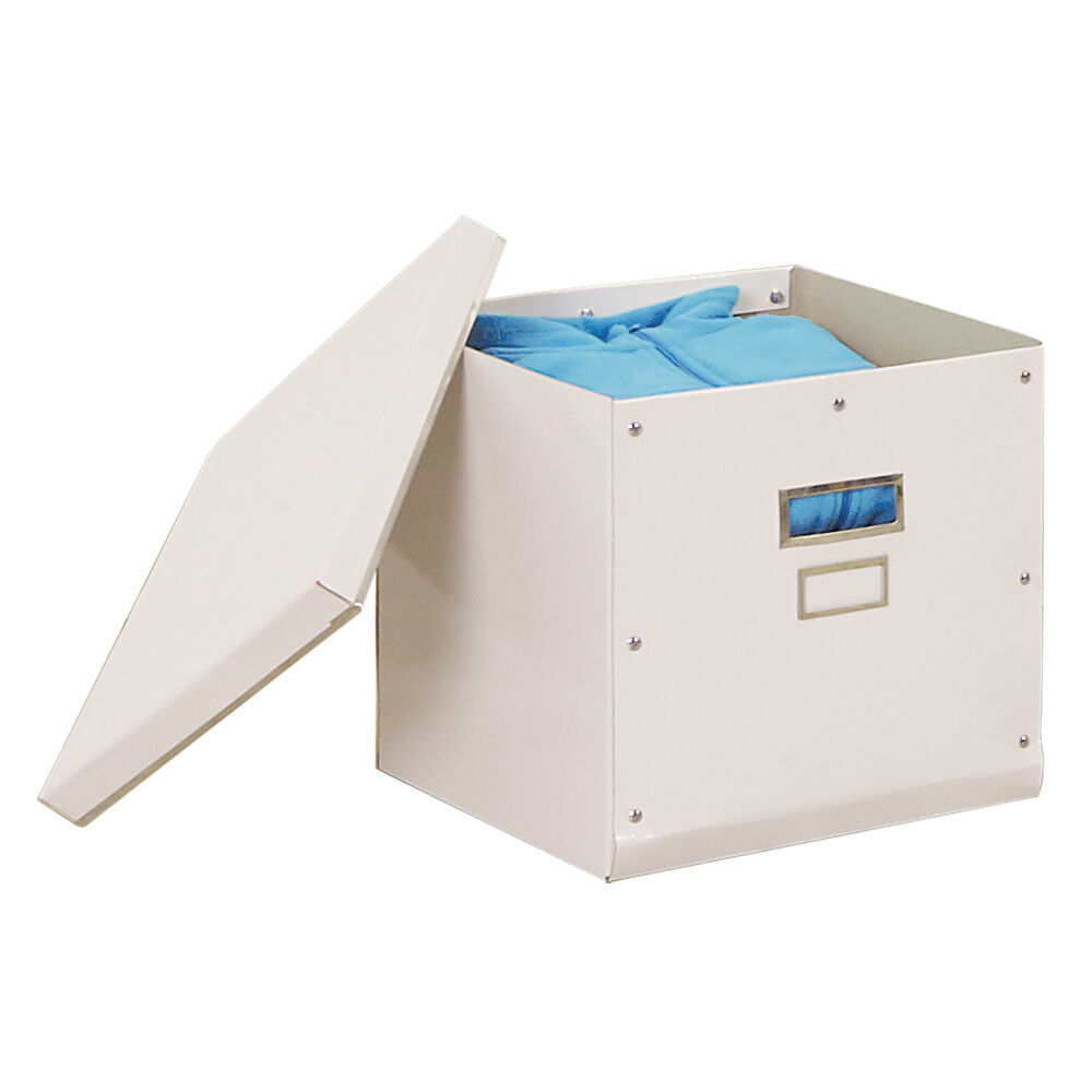 Boîte de rangement carton L31 x H30 x L31 cm