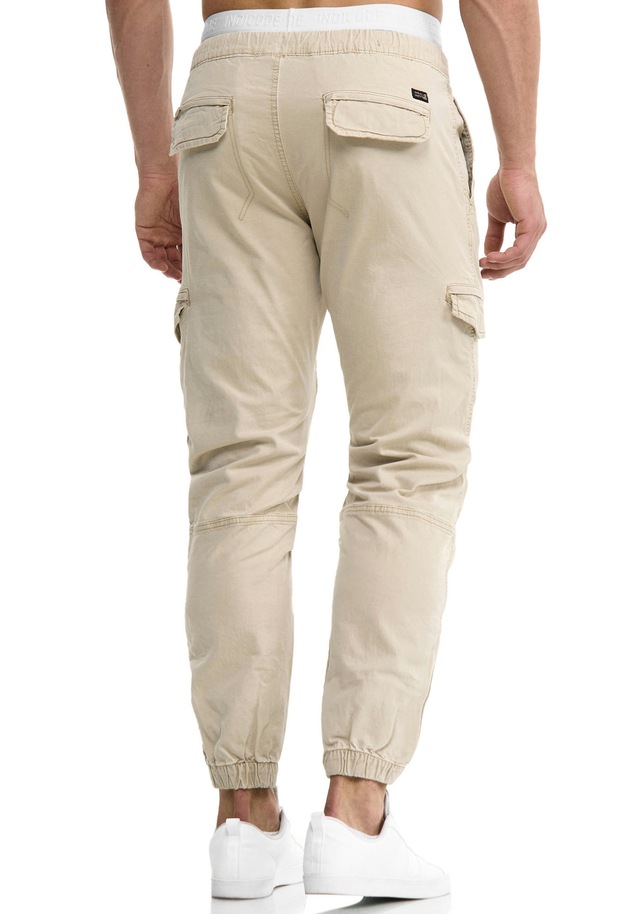 Indicode Cargohose »INLevi«  mit seitlichen Cargotaschen und elastischen Bündchen