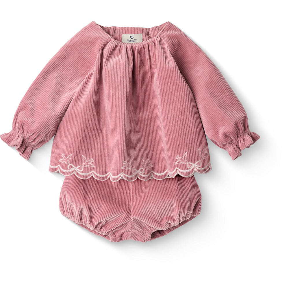 Køb COPENHAGEN COLORS Rose Comb Corduroy Baby Sæt W. Emb.