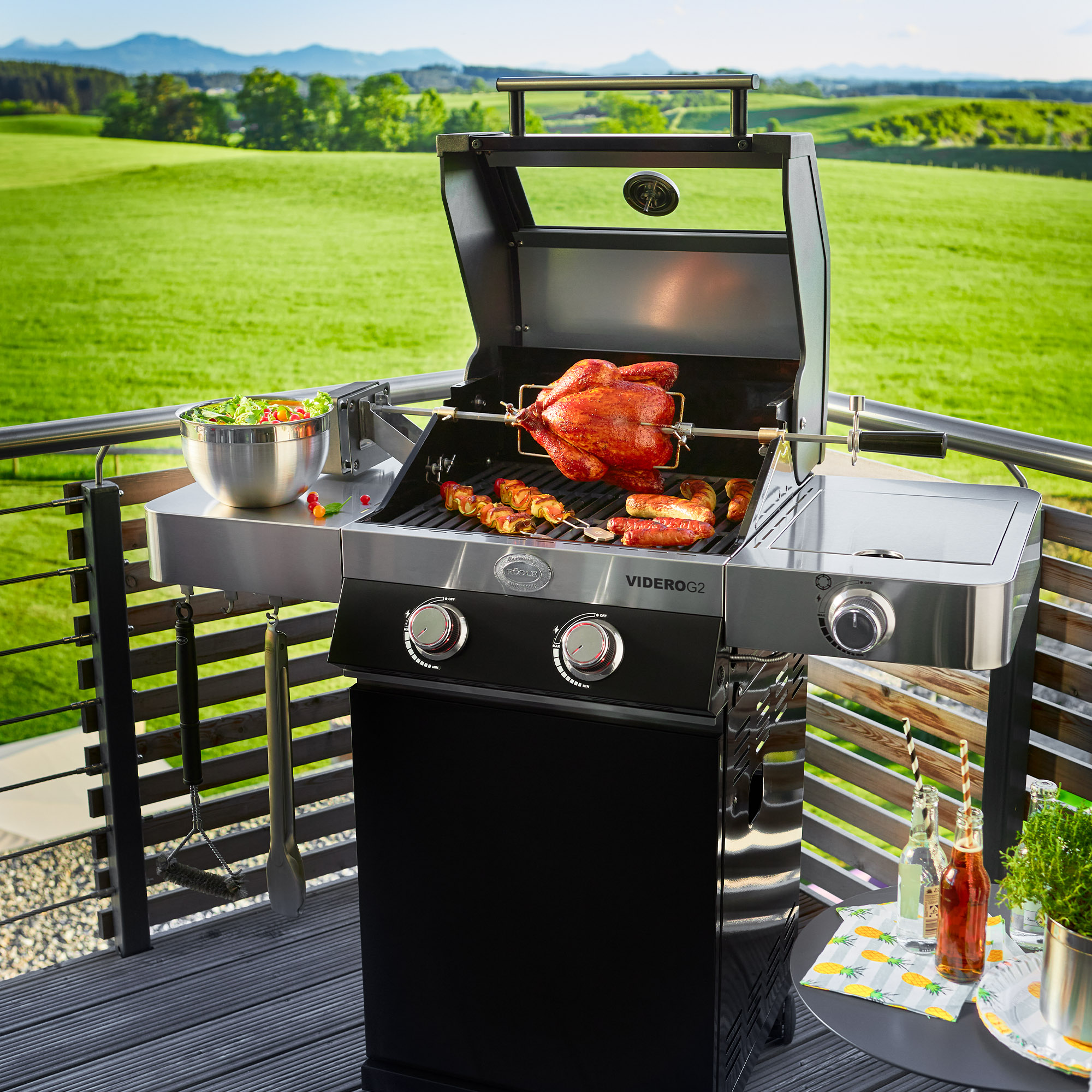 Gasgrill BBQ-Station VIDERO G2 schwarz 50 mbar