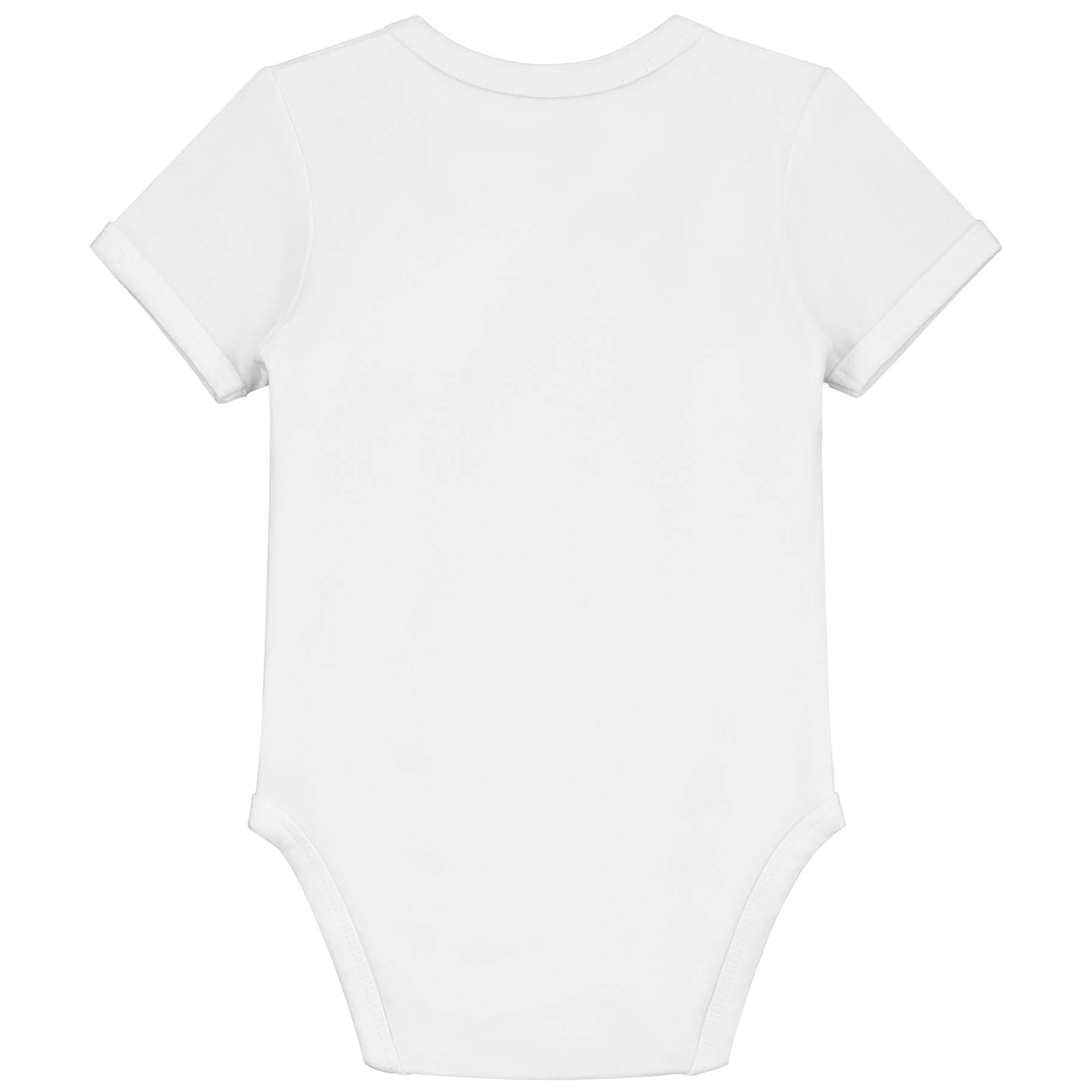 Prénatal basis overslagromper 2-pack korte mouwen effen wit
