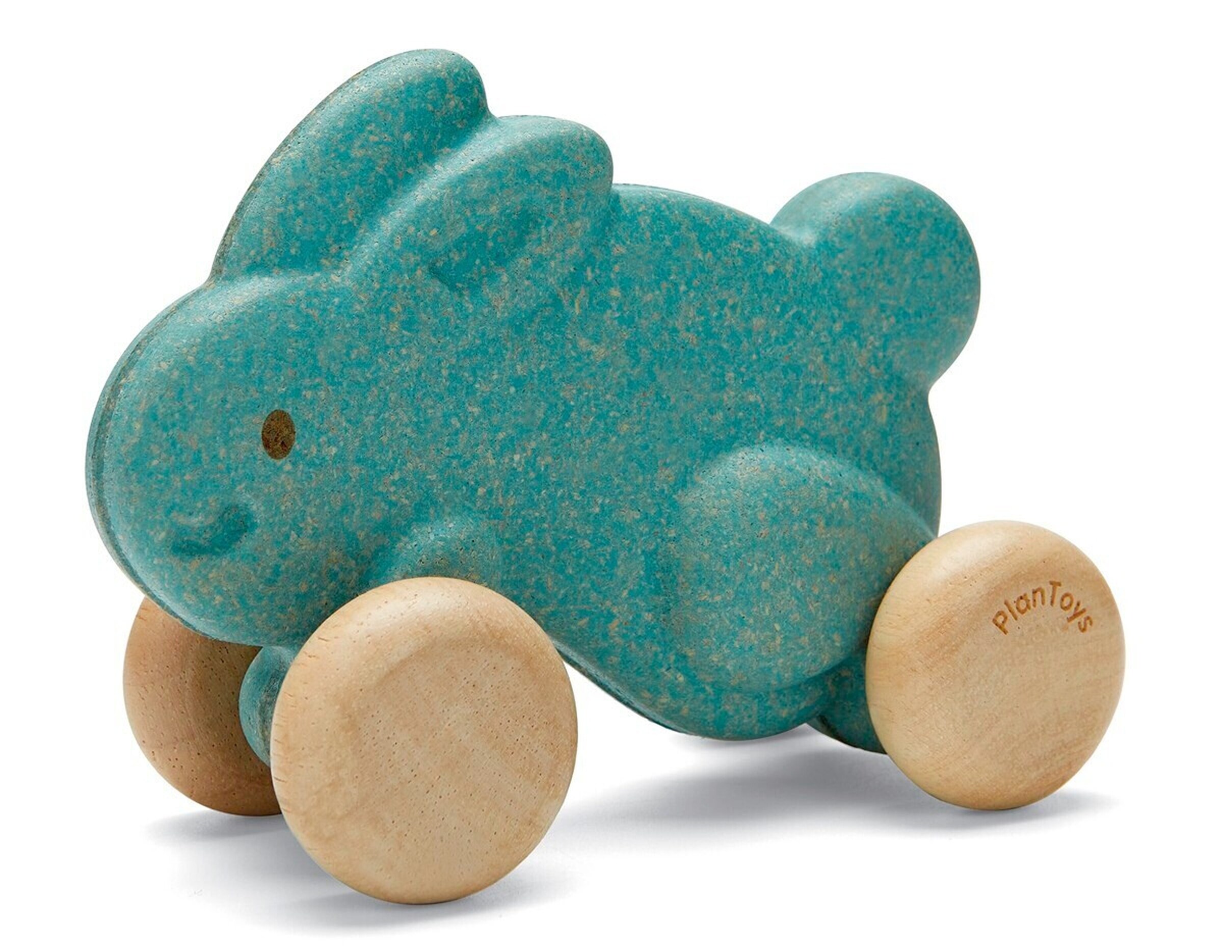 PlanToys Hase auf Rädern blau