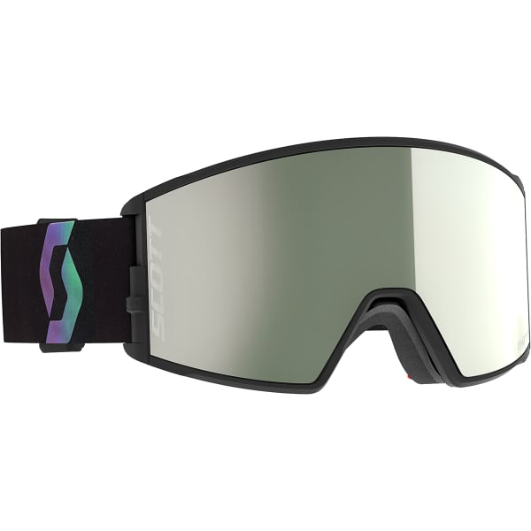 Masque de ski SCOTT REACT AMP PRO BLACK/AURORA GREEN / AMP PRO WHITE CHROME