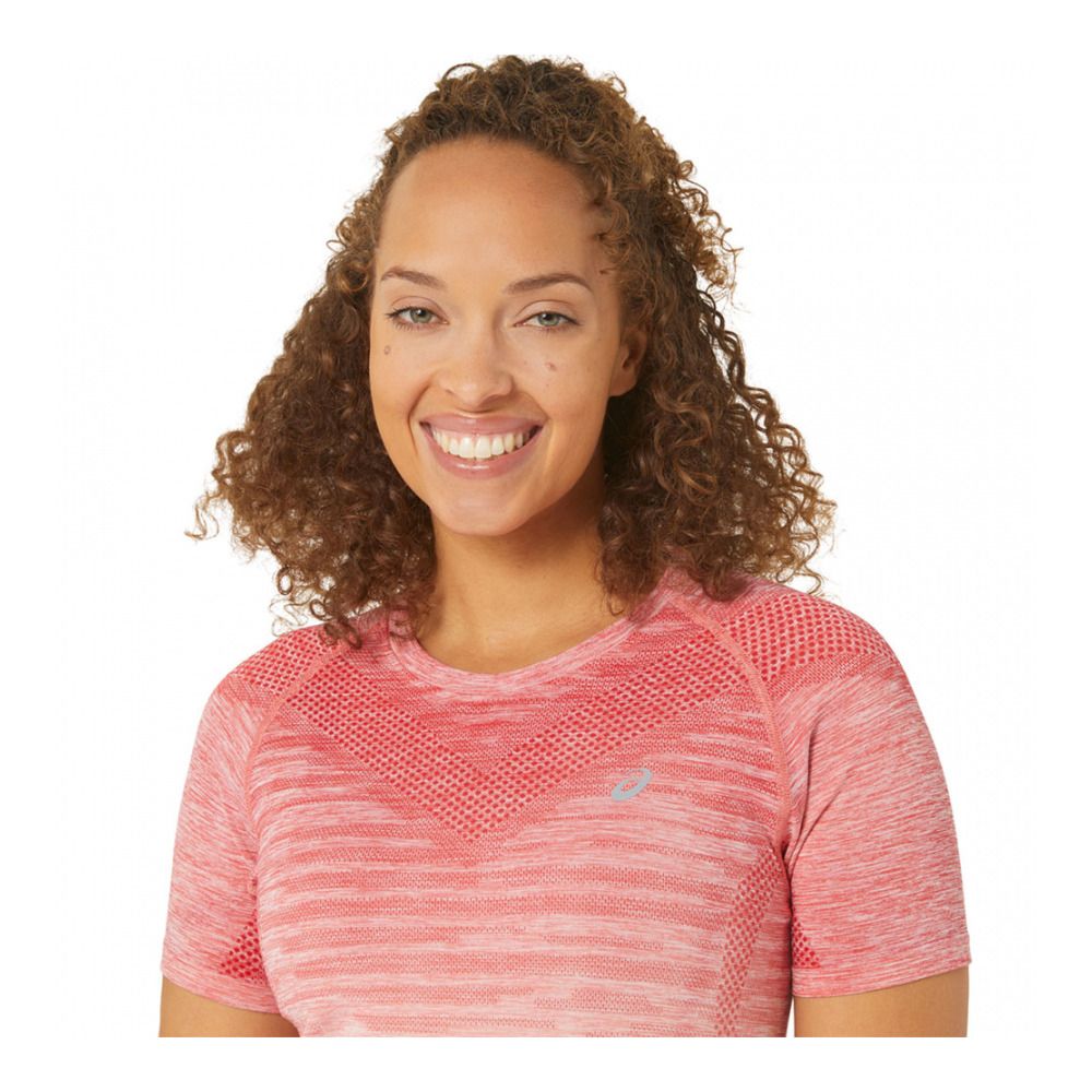 Asics SEAMLESS - Tee-shirt Femme pale apricot/light garnet