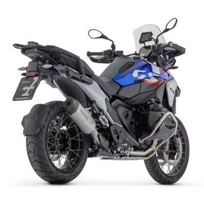 Silencieux Arrow indy race evo aluminium embout carbone - Gris
