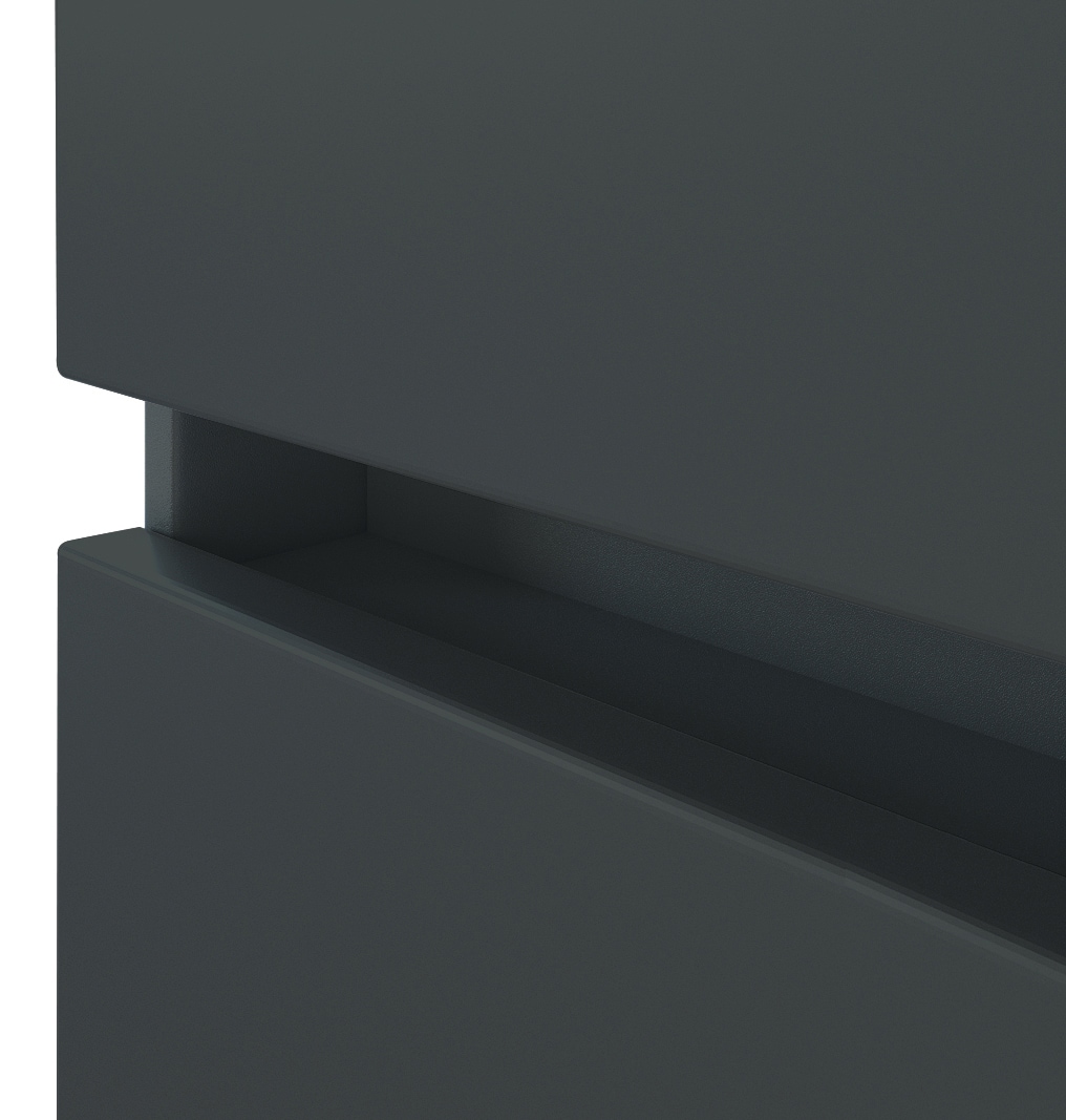 Waschtischkombi Bregenz grau B/H/T 100x200x47 cm