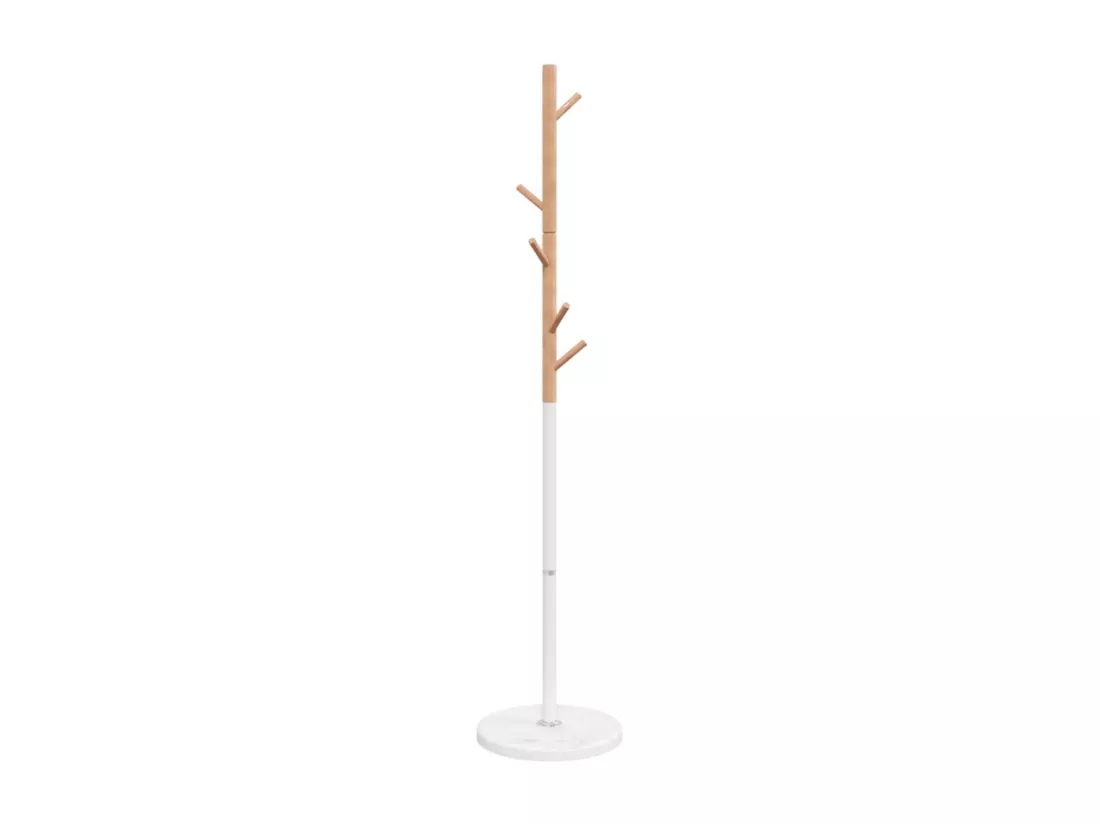 Porte-manteau blanc 172 cm fer enduit de poudre