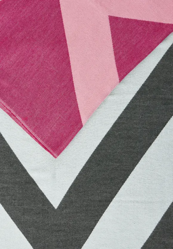 Longschal mit Ikat Print - multicolor