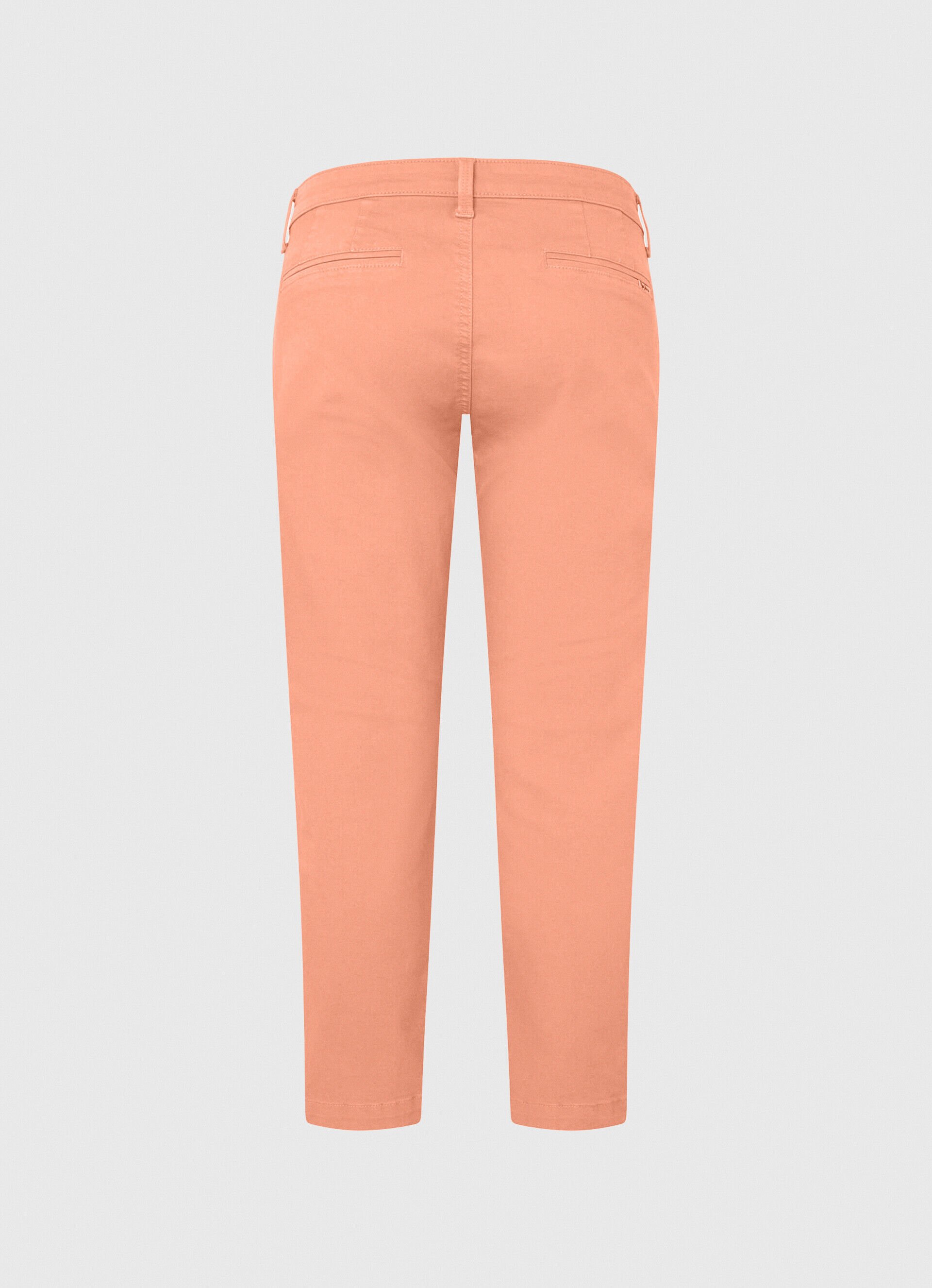 Calça chino Maura de corte regular - pêssego laranja