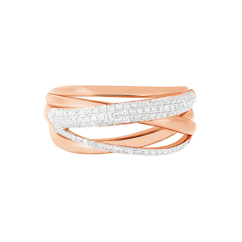 Bague Elodea Or Rose Diamant