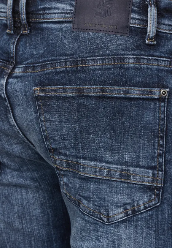 Superslimfit Jeans - indigo blue random wash