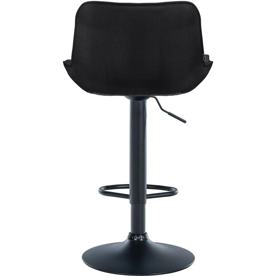 CLP Set van 2 Barkruk Vonore zwart Frame - Stof - zwart