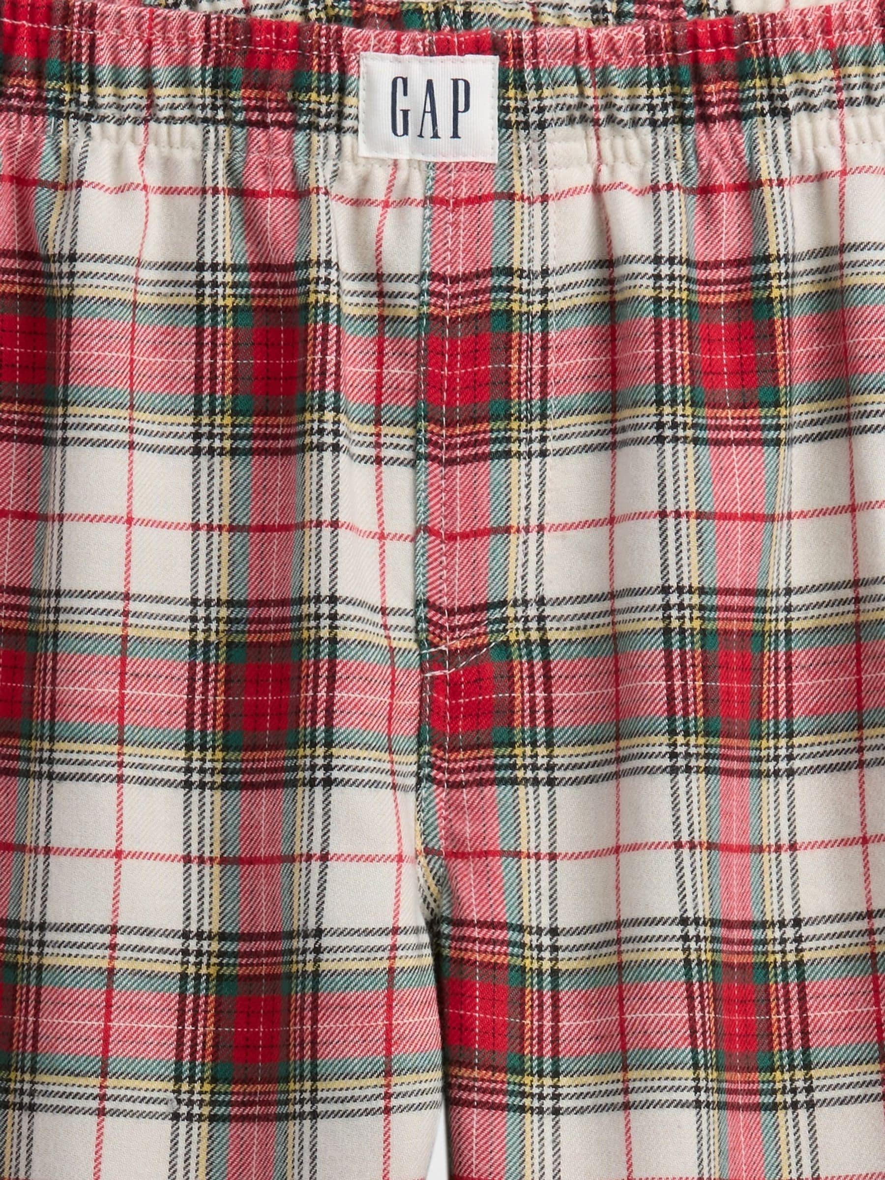 Rood geruit - Gap Matching Family Kerstmis Pyjama's Broek (4-13jaar)