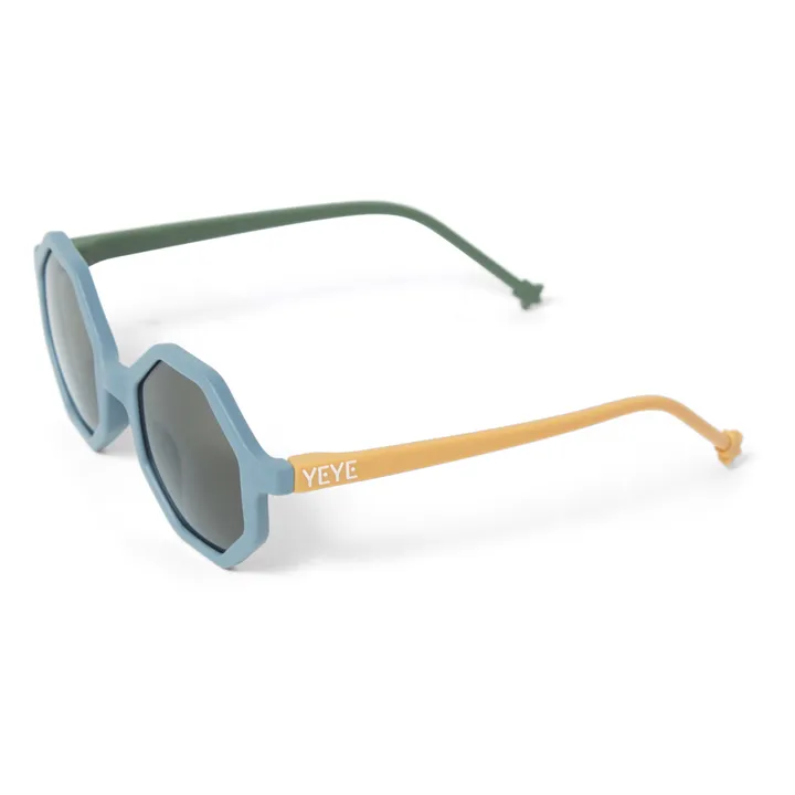 YEYE Lunettes de Soleil Tricolore | Bleu gris