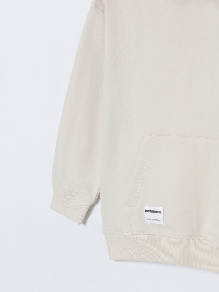 Moletom básico com capuz - Off-white