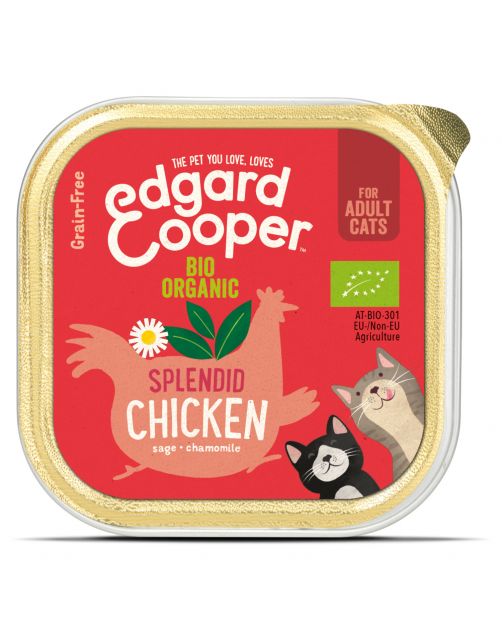 Edgard&Cooper Kuipje Adult Biologisch 85 g - Kattenvoer