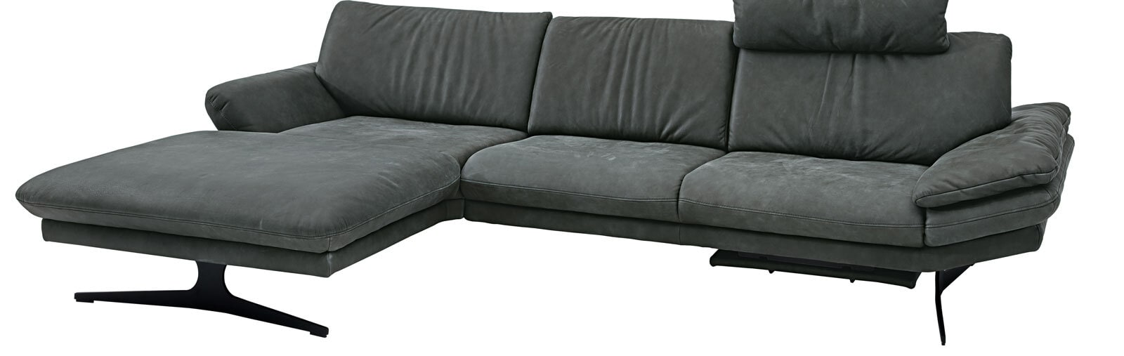 MONDO Ecksofa ARANCA II-L Lederbezug aqua
